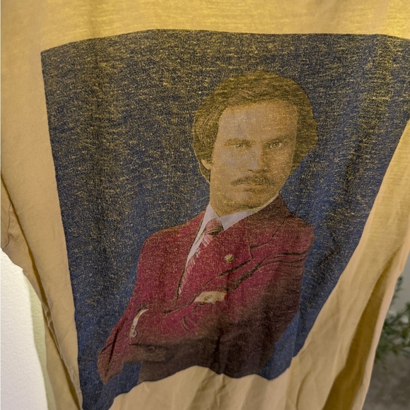Anchorman ron burgundy Tee perfectly preworn GUC xtra lightweight cotton iconic - Picture 2 of 7